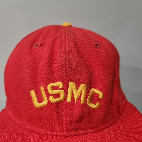 VTG 80s USMC United States Marine Corps New Era Snapback Med‎ Large Hat Cap USA - Picture 4 of 16